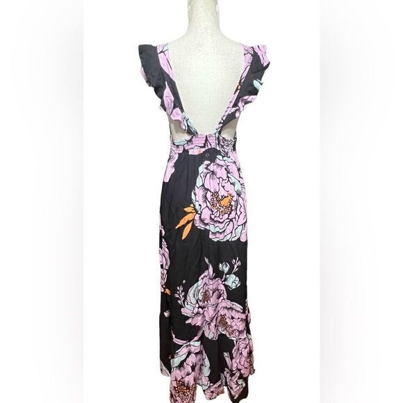Maaji Bewitched Queen Glowy Maxi Dress in Black Floral - Picture 5 of 6